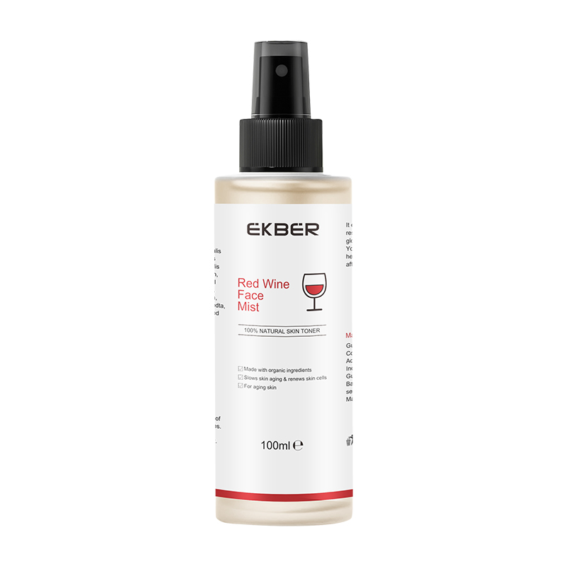 Private Label Natural Red Wine Face Toner Spray Anti-Wrinkle Anti Aging