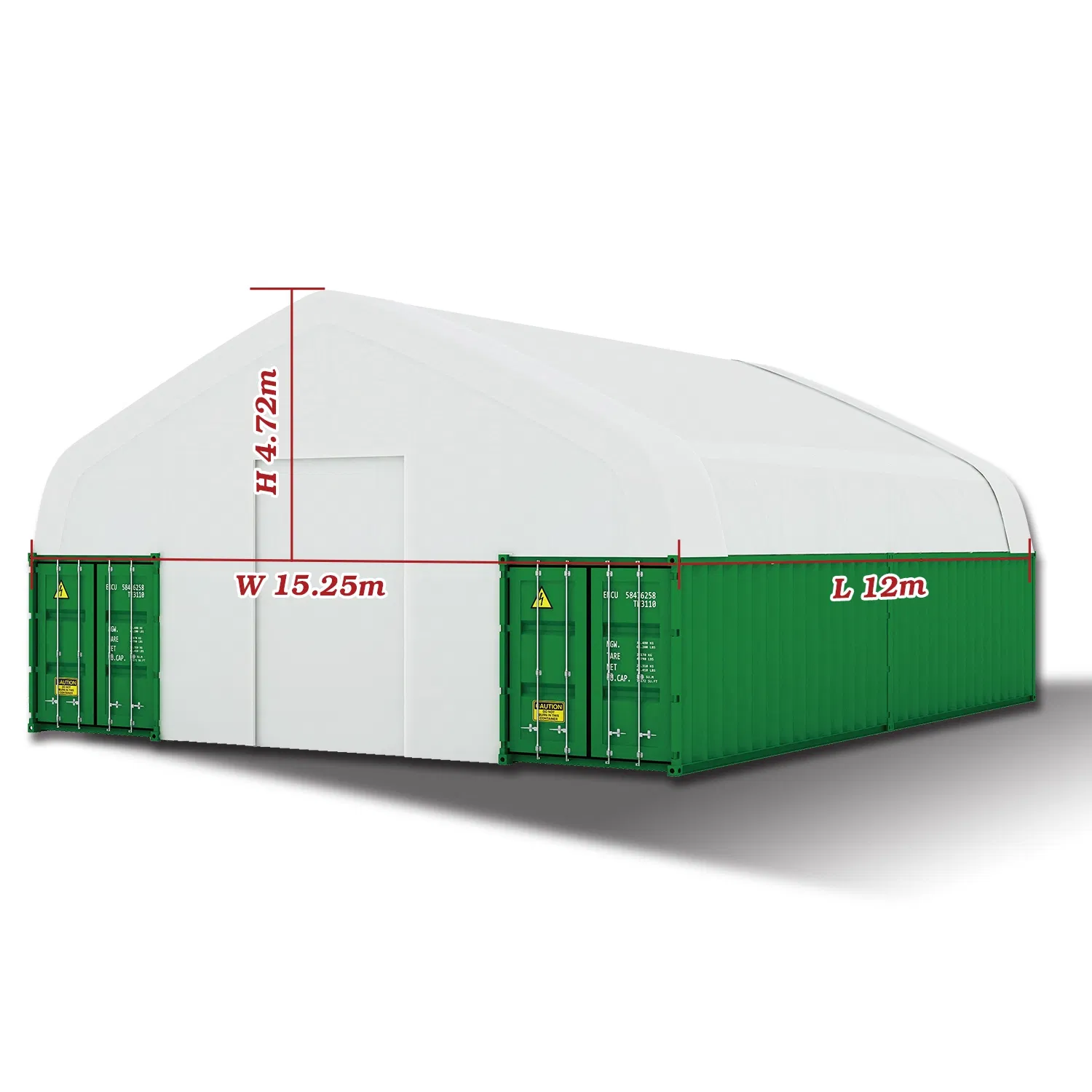 Suihe 15m X 12m Heavy Duty Industrial Dome Shelter for Shipping Containers