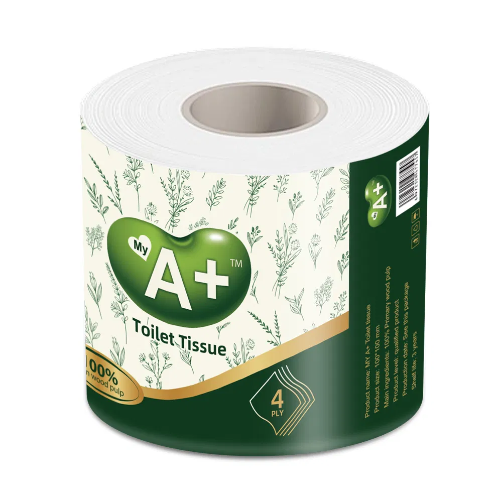 Wholesale 100% Virgin Wood Pulp Natural Toilet Paper Bathroom Paper