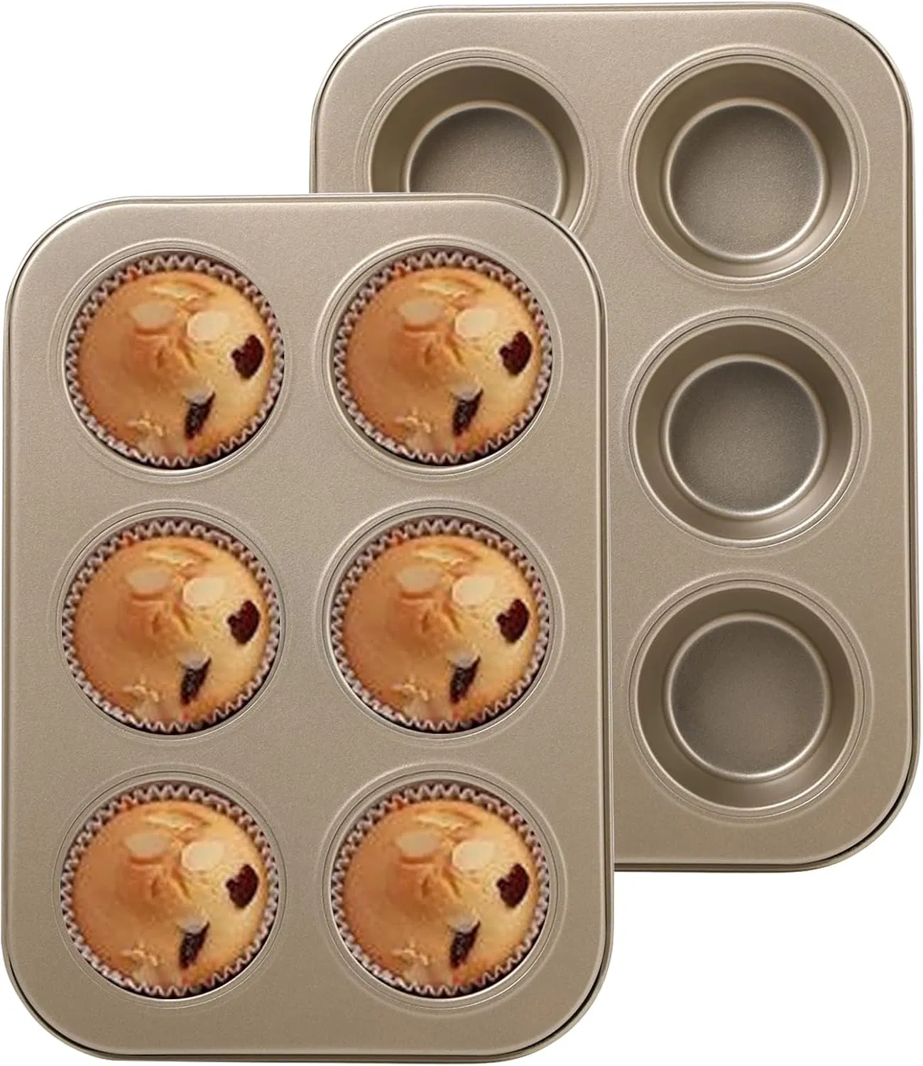Kitchen Tool Non-Stick Carbon Steel Muffin Tray for Baking Muffins Cupcakes Cakes