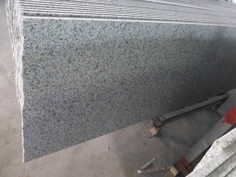 Grey Granite Kitchen Countertop/Tiles/Slabs/Stairs White Granite Flamed Kerbs Stones