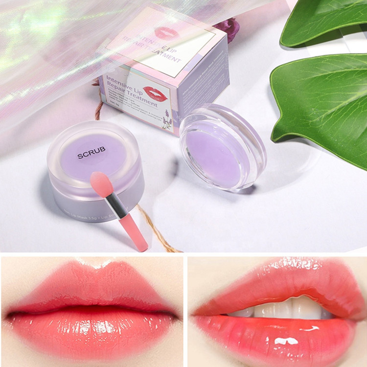 Custom Lavender Moisturizing Repair Lip Balm and Exfoliating Lip Mask