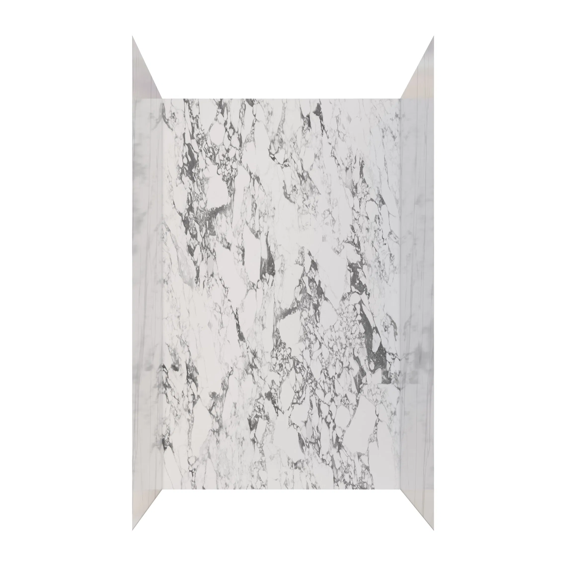 Esthetic Artificial Stone Shower Wall Matte Surface Cultured Marble Shower Panel