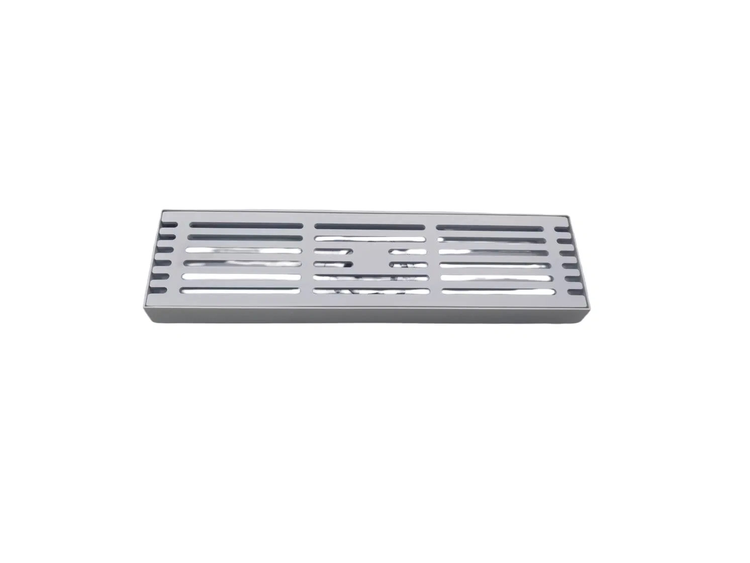 Customizable Odor-Proof Drain for Stylish Sink in Brushed Silver Large Capacity Linear Shower Drain