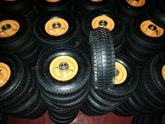 Big Flower Tread Patten Pneumatic Rubber Wheel (10'x3.50-4)
