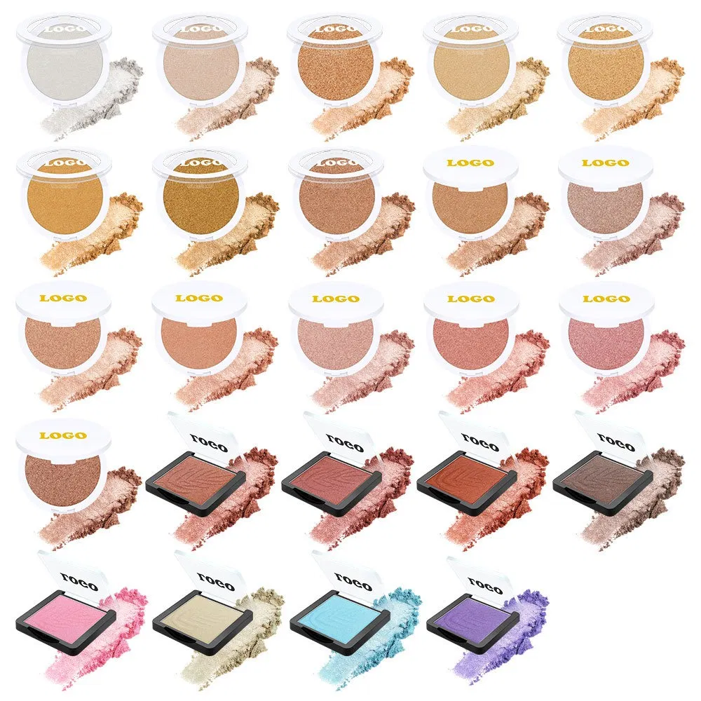 Custom Makeup Long Lasting Vegan Shimmer Waterproof Powder Highlighter Palette