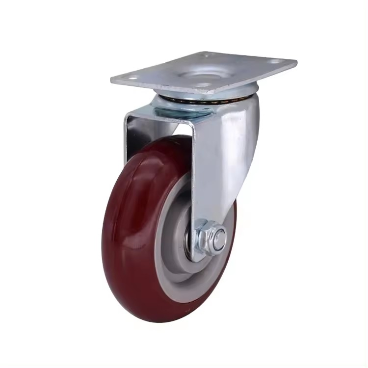 4 Inch PU/PVC Double Ball Bearing Swivel Caster Wheel