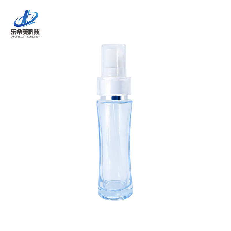 80/120ml Pump Bottle Lotion Pump Bottle Empty Glass Lotion Bottle Cosmetic Packaging Round-Shape Screw Bottleneck Sealing with Thread Cap Pump Bottle