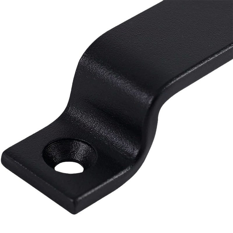 Strong Black Steel Barn Door Pull Vintage Farm House Gate Cabinet Handle Pull Sliding Door Pull Handle