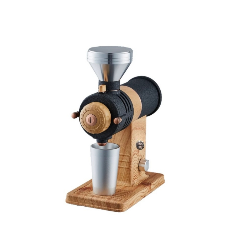 Commercial 78mm Electric Burr Coffee Grinder Home Use Shark Tooth 100g Aluminum Hopper Espresso Coffee Mill Grinding Machine