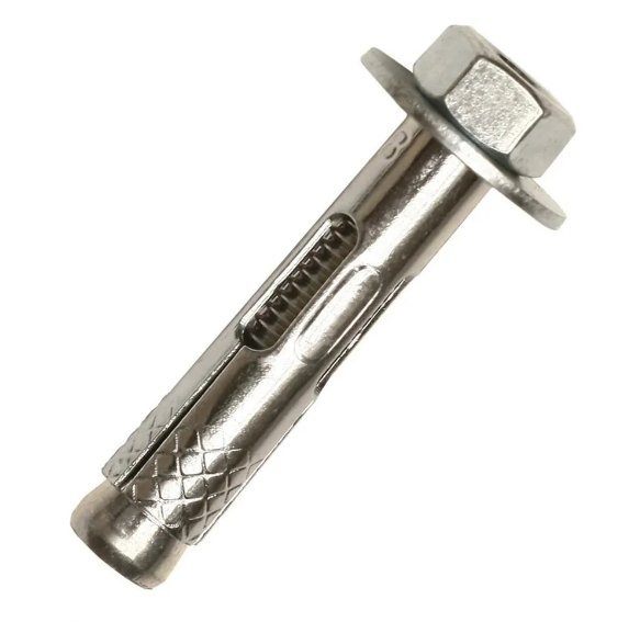 Анкерный болт с шестигранной головкой и втулкой, оцинкованный