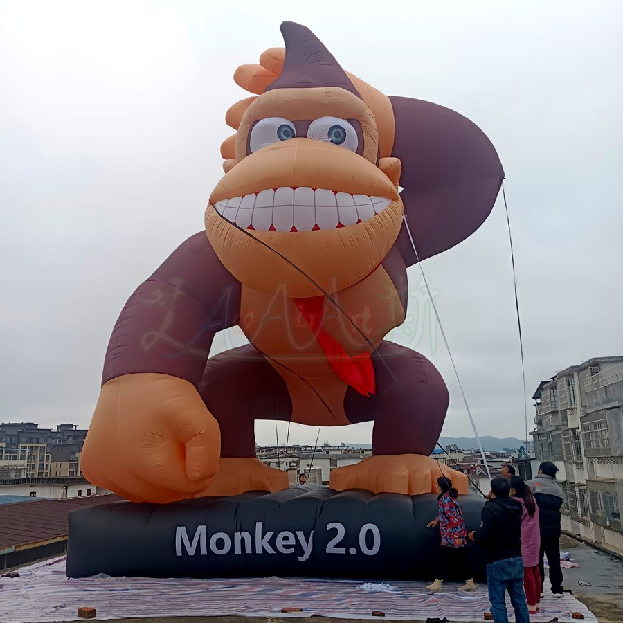 Giant Inflatable Cartoon Monkey Mascot for Carnival, Theme Park Prop, Commercial Event