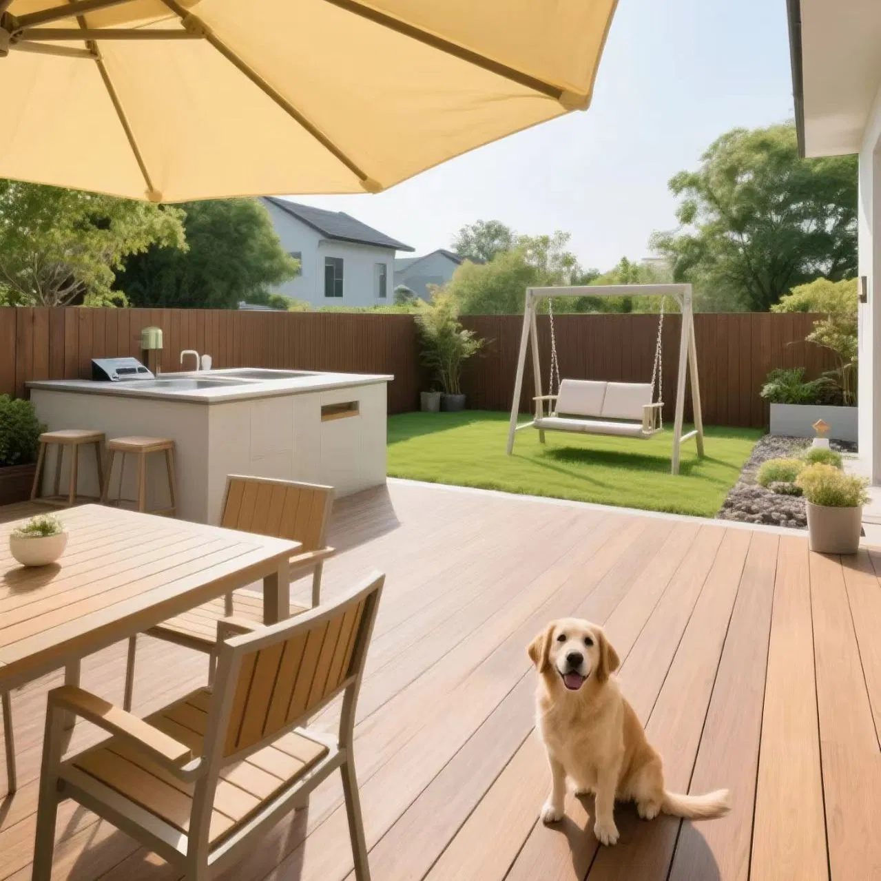 Premium Commercial WPC Flooring - Click Lock System, Anti-Fungal Easy Disinfect