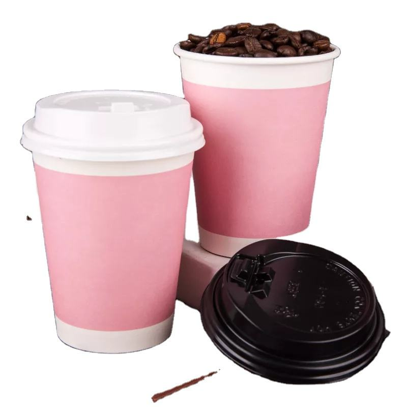 Однослойные бумажные стаканы 8oz с крышкой