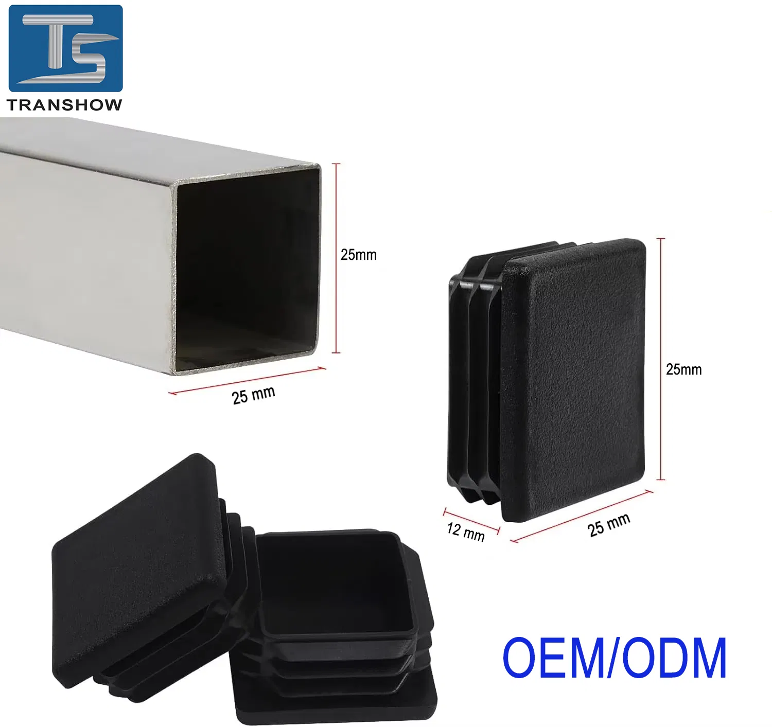 Square Tubing End Cap Plastic Plugs Square Tube End Cap Black Tubing Plug Fence Post Pipe Cap Tubing Insert