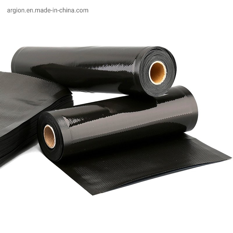 3mil-5mil Black Embossed Flat Vacuum Food Packaging Bag