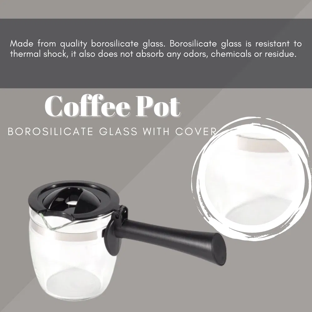 Coffee Pot Borosilicate Glass with Cover, Glass Coffee Machines Accessories Wbb13855