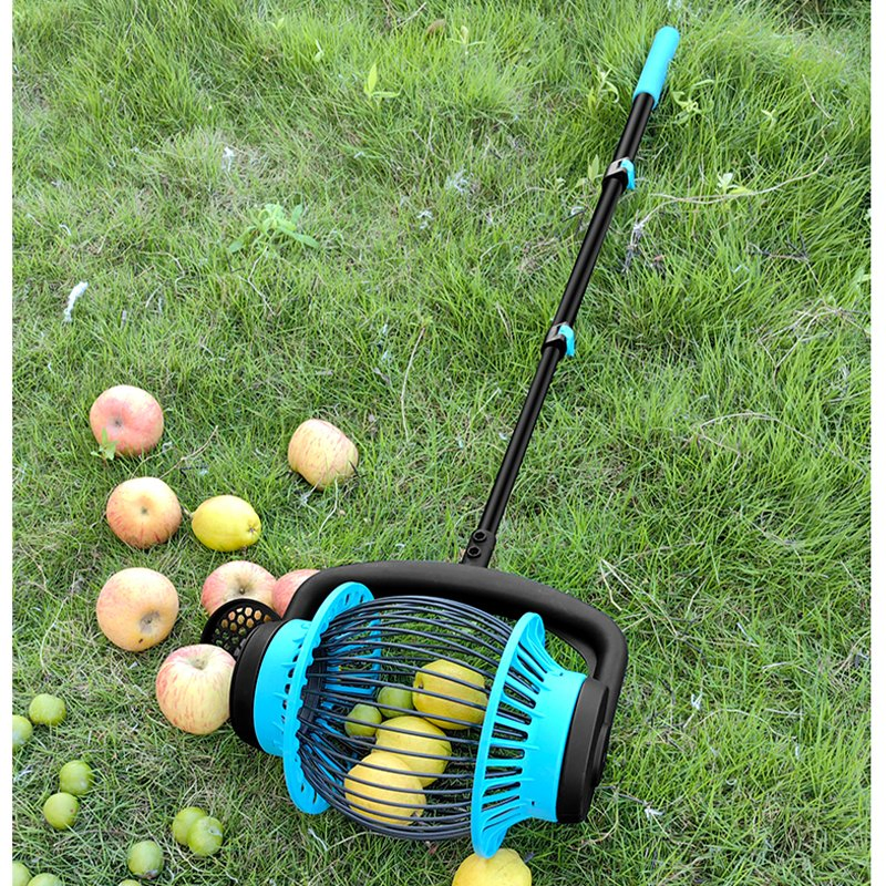 New Design Garden Fruit Picker Nuts Golf Balls Easy Collector with Telescopic Lightweight Alu Pole