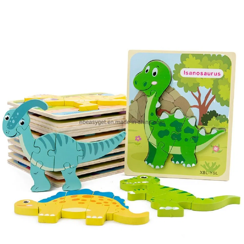 Kids Wooden Dinosaur Puzzle Baby Toddler Toy Educational Gift Esg17553