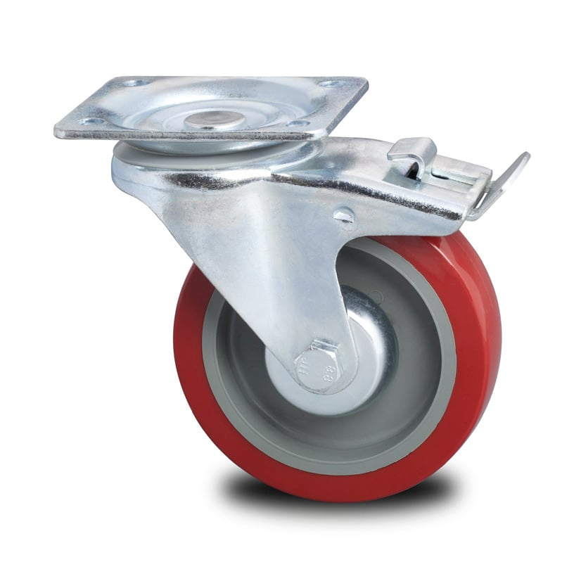 T054 5" Swivel Load Carrying Capacity Polyurethane Heavy Duty Industrial Caster Wheel