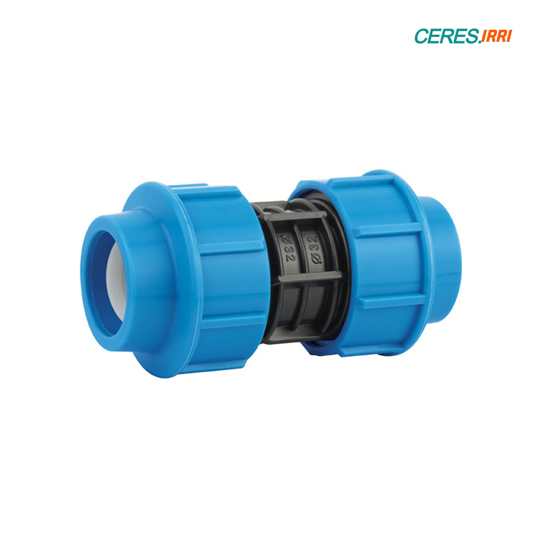 Blue PP Hose Joint Tube Quick Connector for Garden and Agriculture Irrigation System