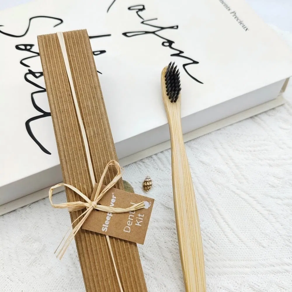Wholesale Hotel Bamboo Toothbrush 100% Natural Biodegradable Eco-Friendly Corrugated Paper Box Packaging