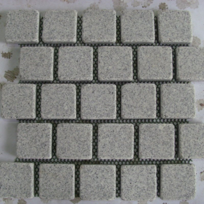 Wholesale Pavement Stone Paving Sesame White Granite Cobble Stone
