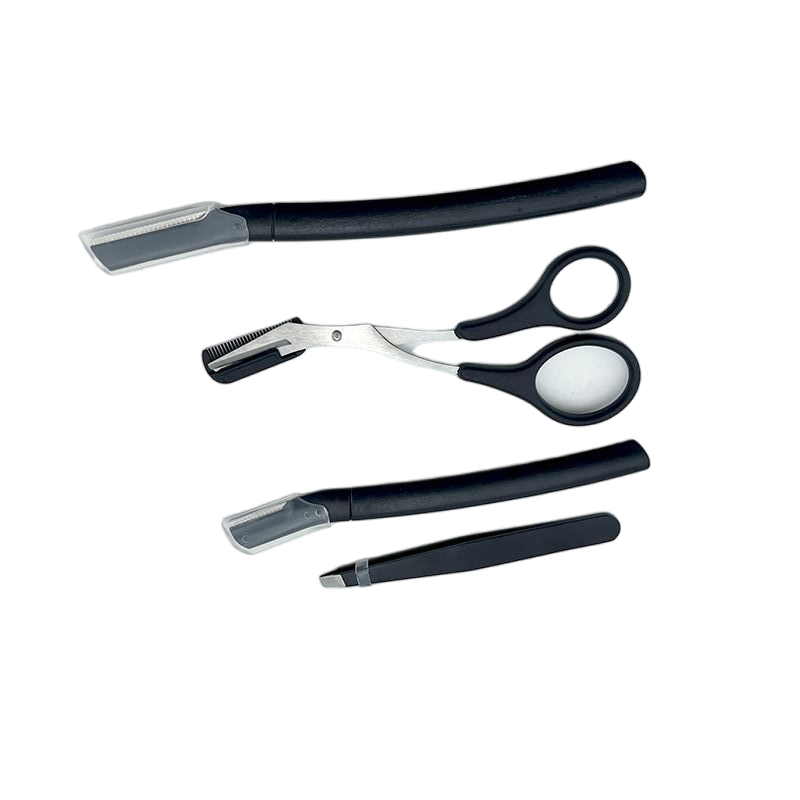 4 PCS Eyebrow Grooming Set Pointed Tip Stainless Steel Eyebrow Tweezer
