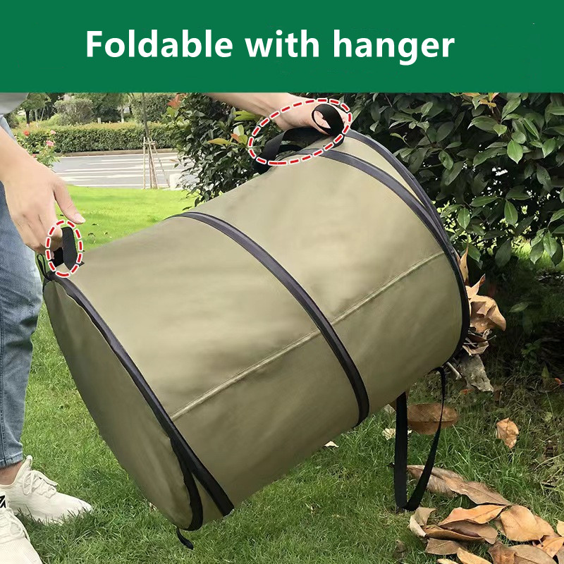 Custom 30 Gallon Reusable Container for Lawn Care and Gardening Collapsible Garden Bag for Yard Waste