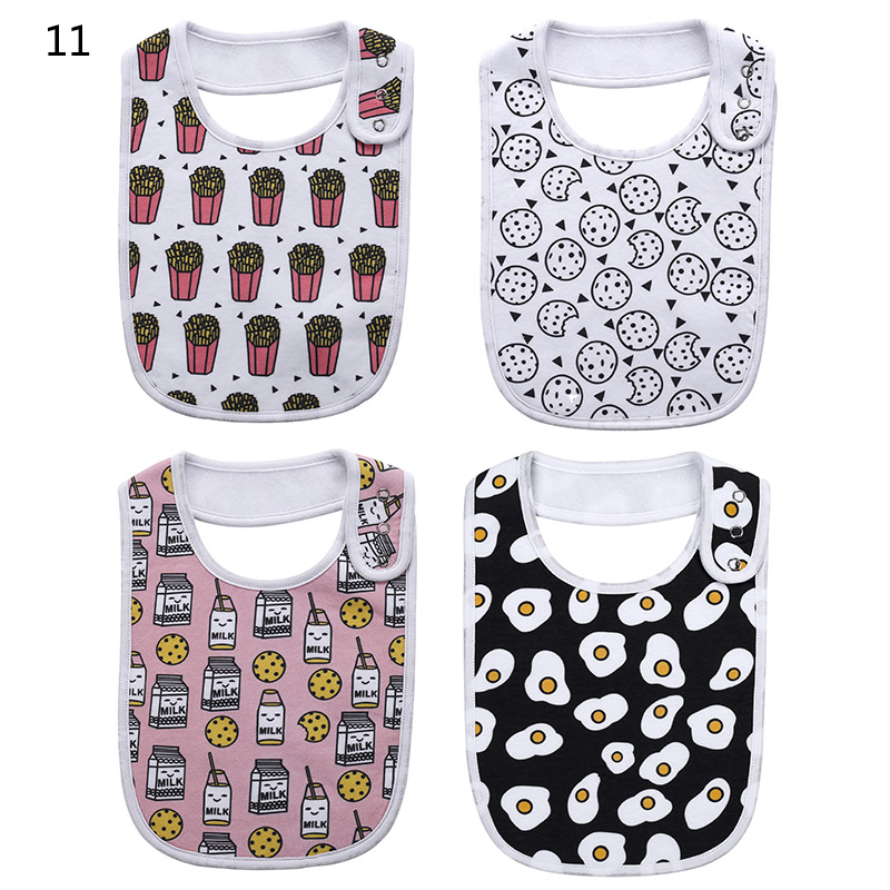 Soft and Absorbent Cotton and Fleece Newborn Baby Bandana Bibs Set for Boys Girls