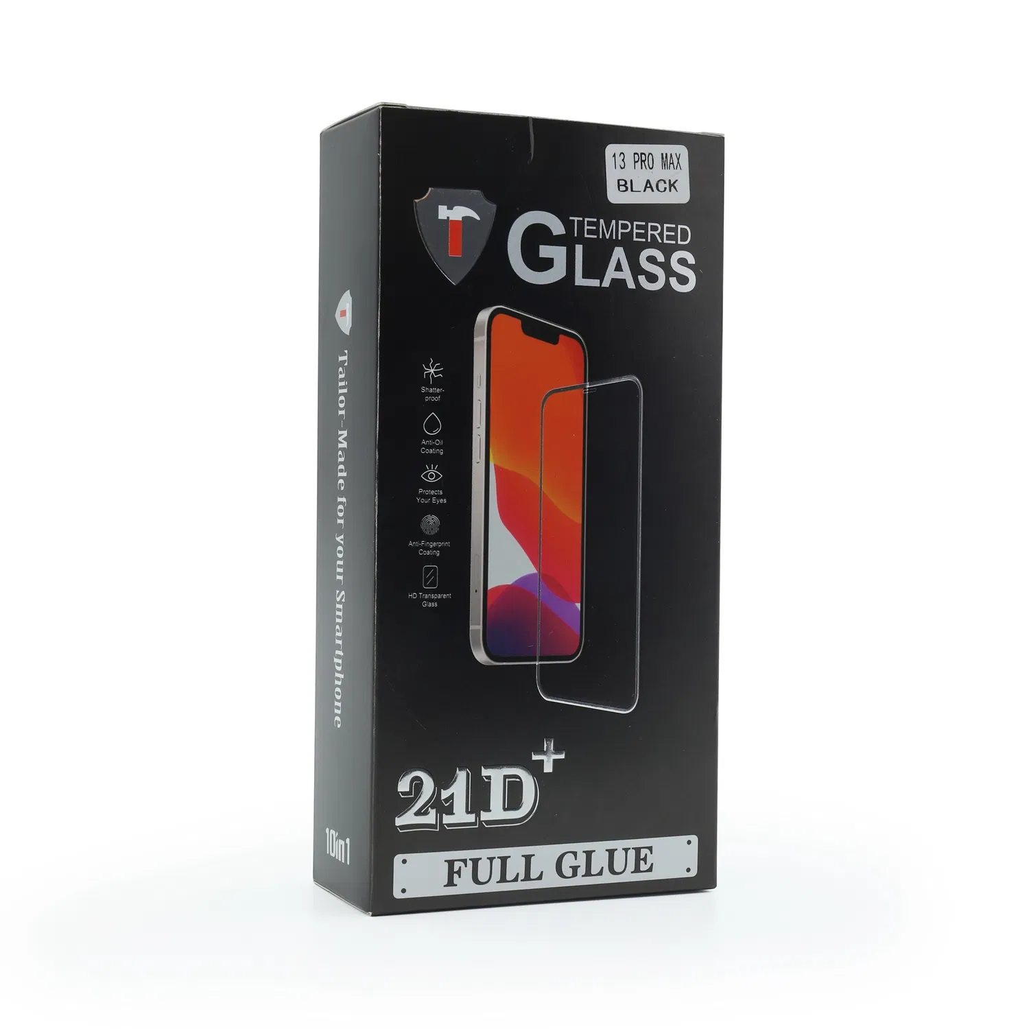 Защитное стекло 21D для iPhone 13/13 Pro Max, 9H, 0.33 мм