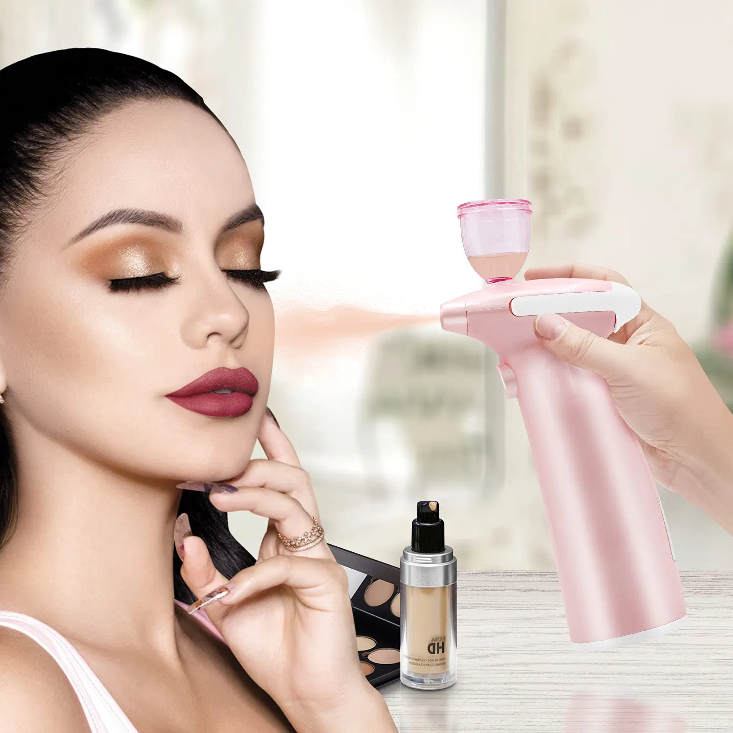 Аэрограф для макияжа Viktec, портативный и беспроводной