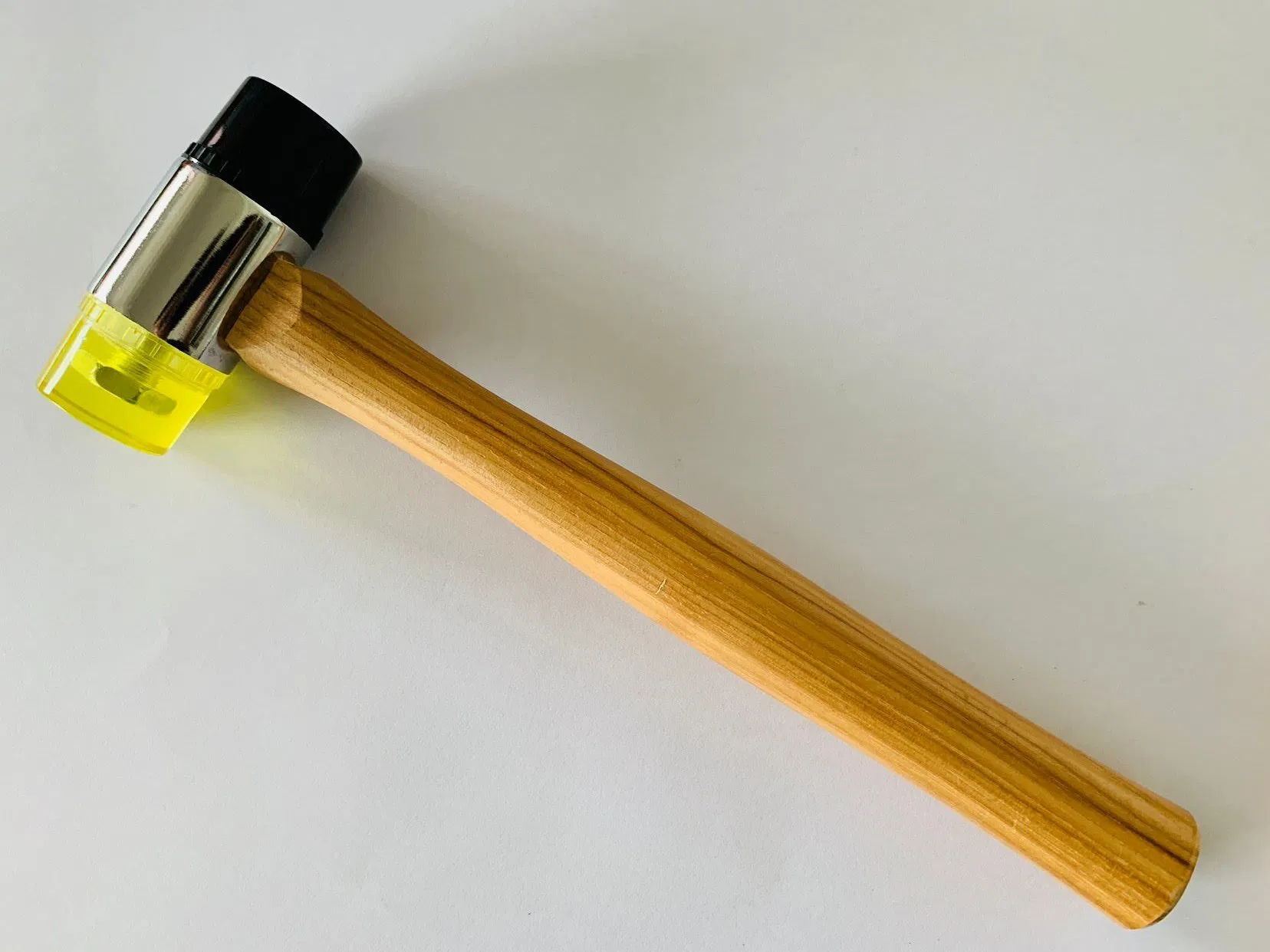 Durable Double-Face Rubber Mallet with Wood Handle for Heavy-Duty Jobs