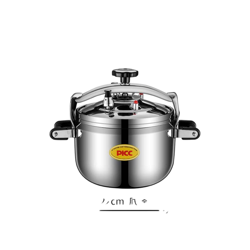 Customizable Logo Thick Stainless Steel Pressure Cooker in Black
