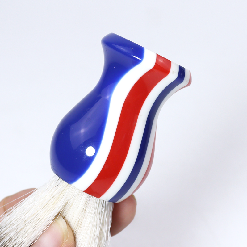 Men's Classic Resin Handle Face Shaving Brush Bristles Retro Striped Tie-Dyed Pure Badger Legacy Barber Shaving Brush