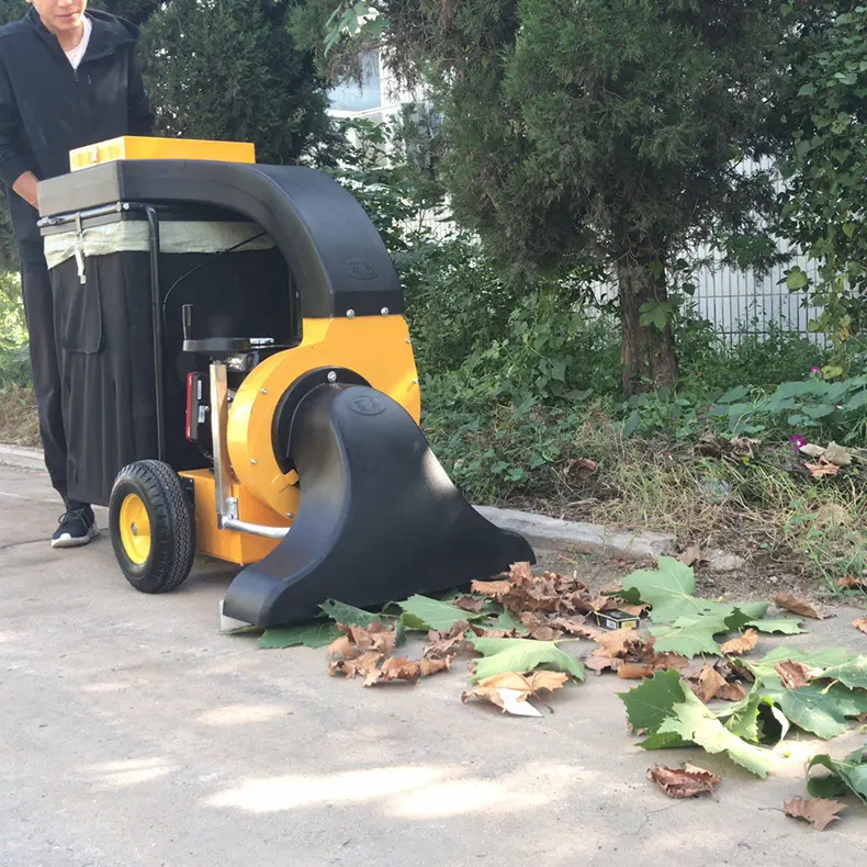 Petrol Outdoor Walk Behind Leaf Collection Equipment Leaf vacuum Cleaner Machine