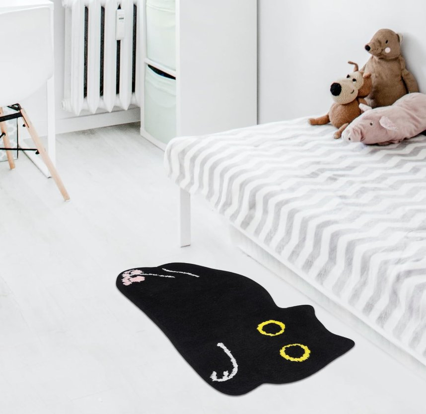 Cat Bath Mat Soft Absorbent Non-Slip Mat for Bathroom