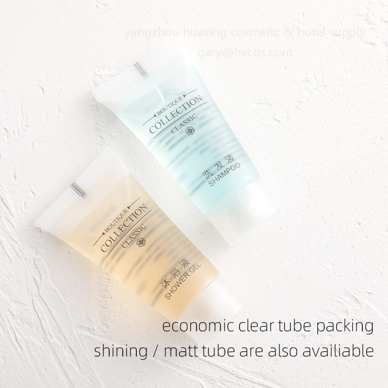 Hotel Shampoo and Shower Gel with Organic Ingredients and Support