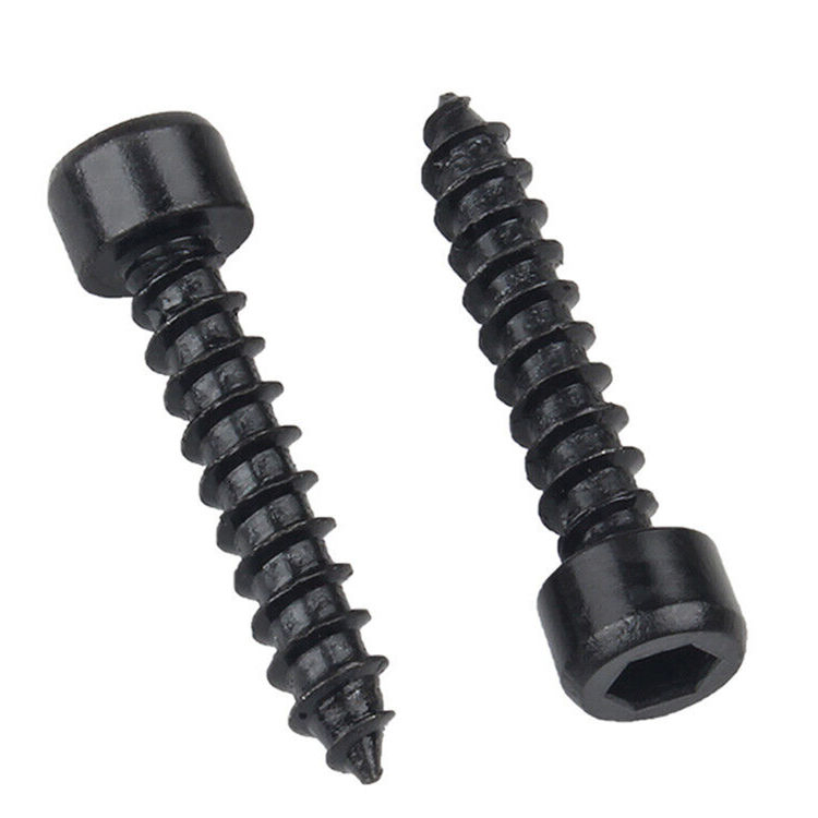M2 M2.6 M3 M3.5 M4 M5 M6 Black Steel Hex Socket Cap Head Self Tapping Screws Sheet Metal Screw