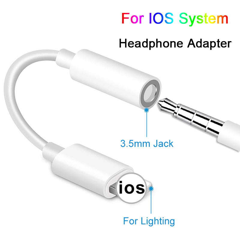 Lightning to 3.5mm Headphone Jack Audio Adapter for iPhone 7 8 X