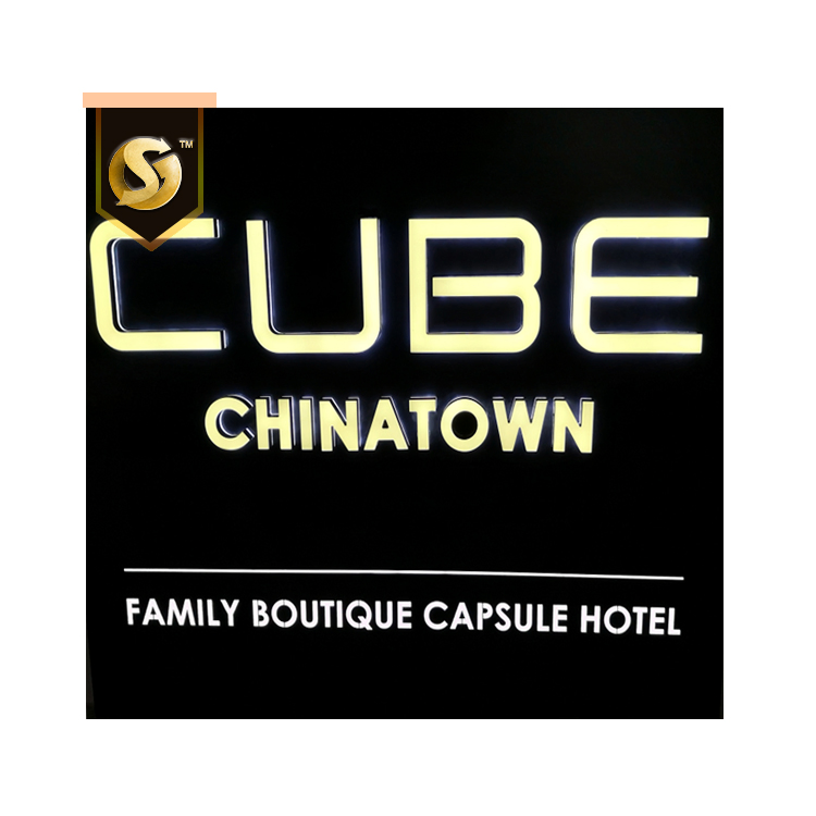 Custom Backlit Channel Letter Sign Night Glow LED Lights Board