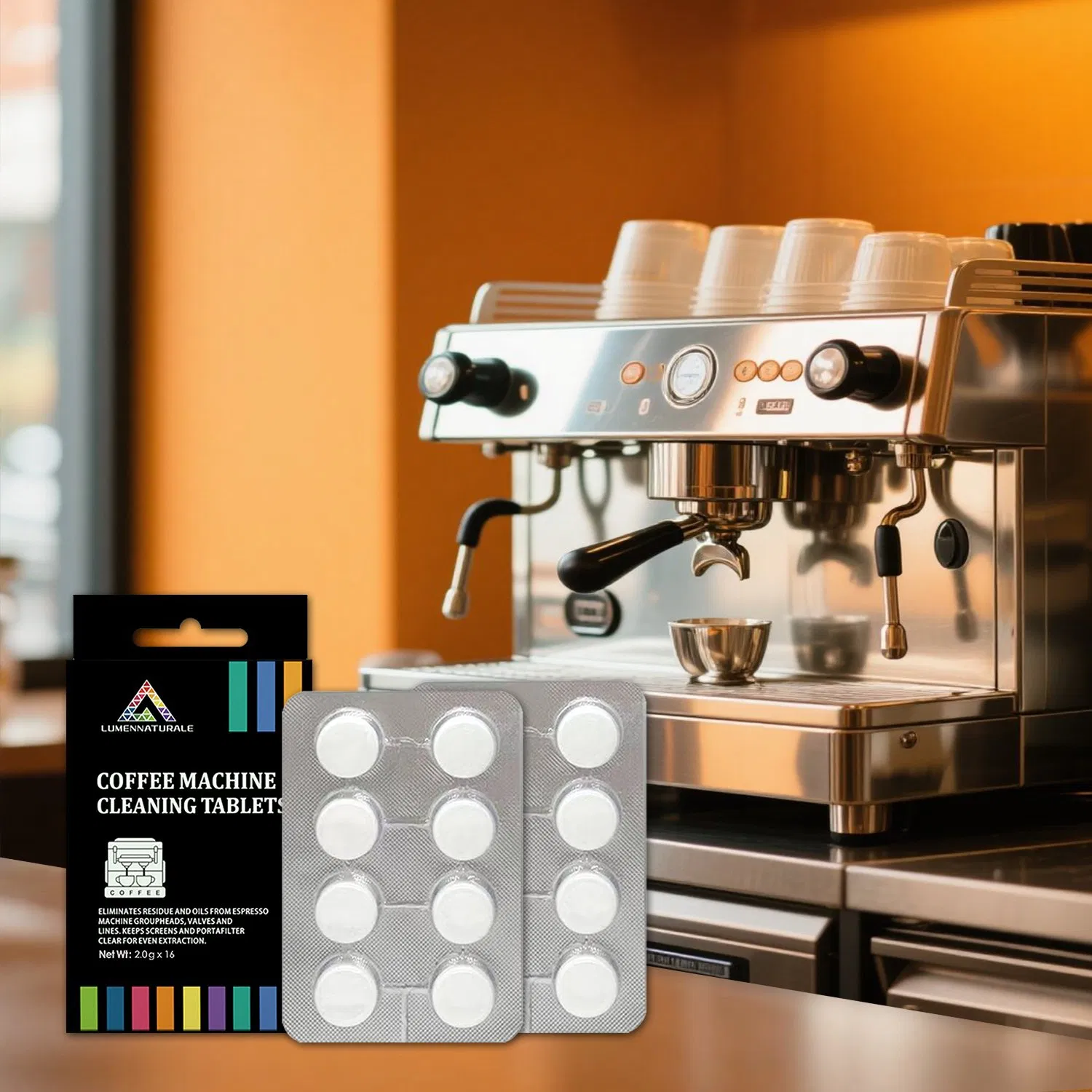 Advanced Cleaner Espresso Machine Cleaning Tablets for Coffee Maker Hygiene