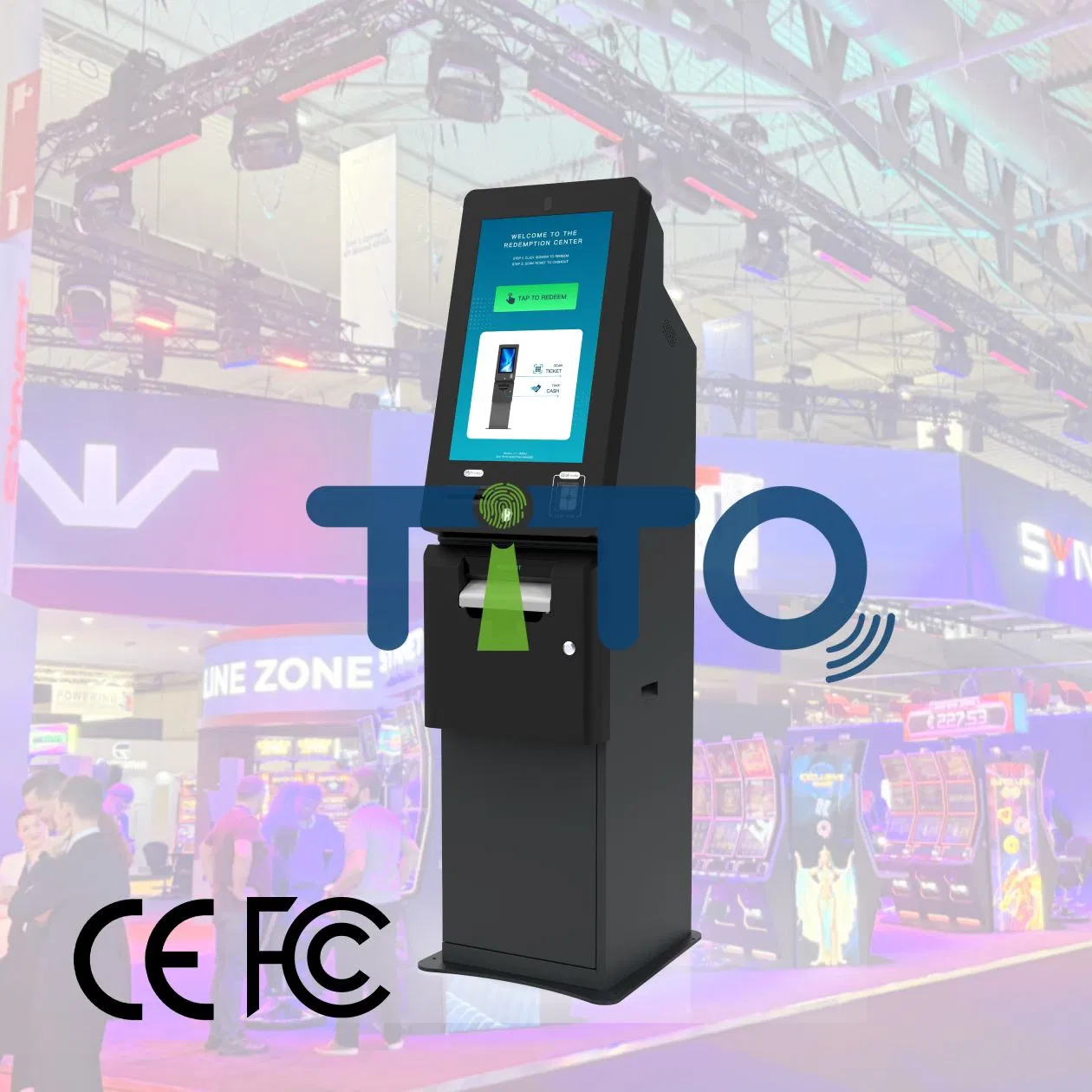 Floor Standing Arcade Game Kiosk with Integrated Payment & Ticket Redemption System for Skill and Video Games