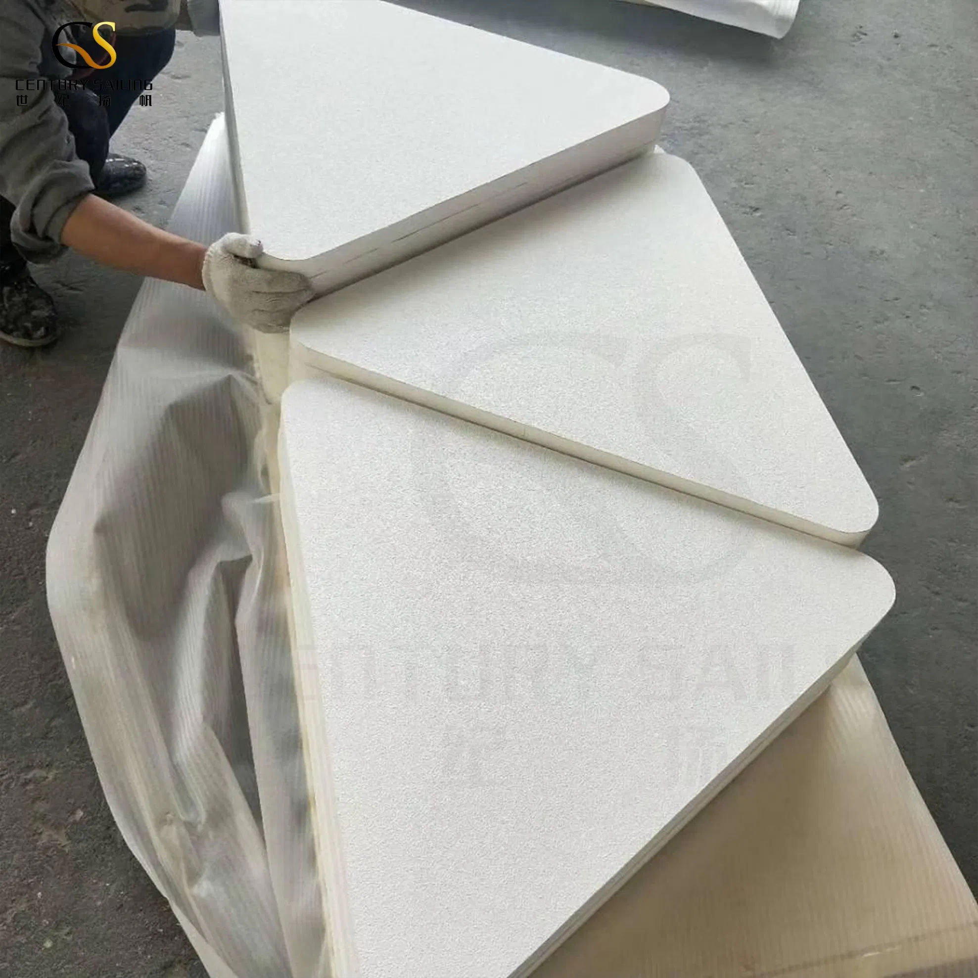 White Fiberglass Cloud Acoustic Fiberglass Baffle Cloud Panels Hanging Ceiling for Decoration