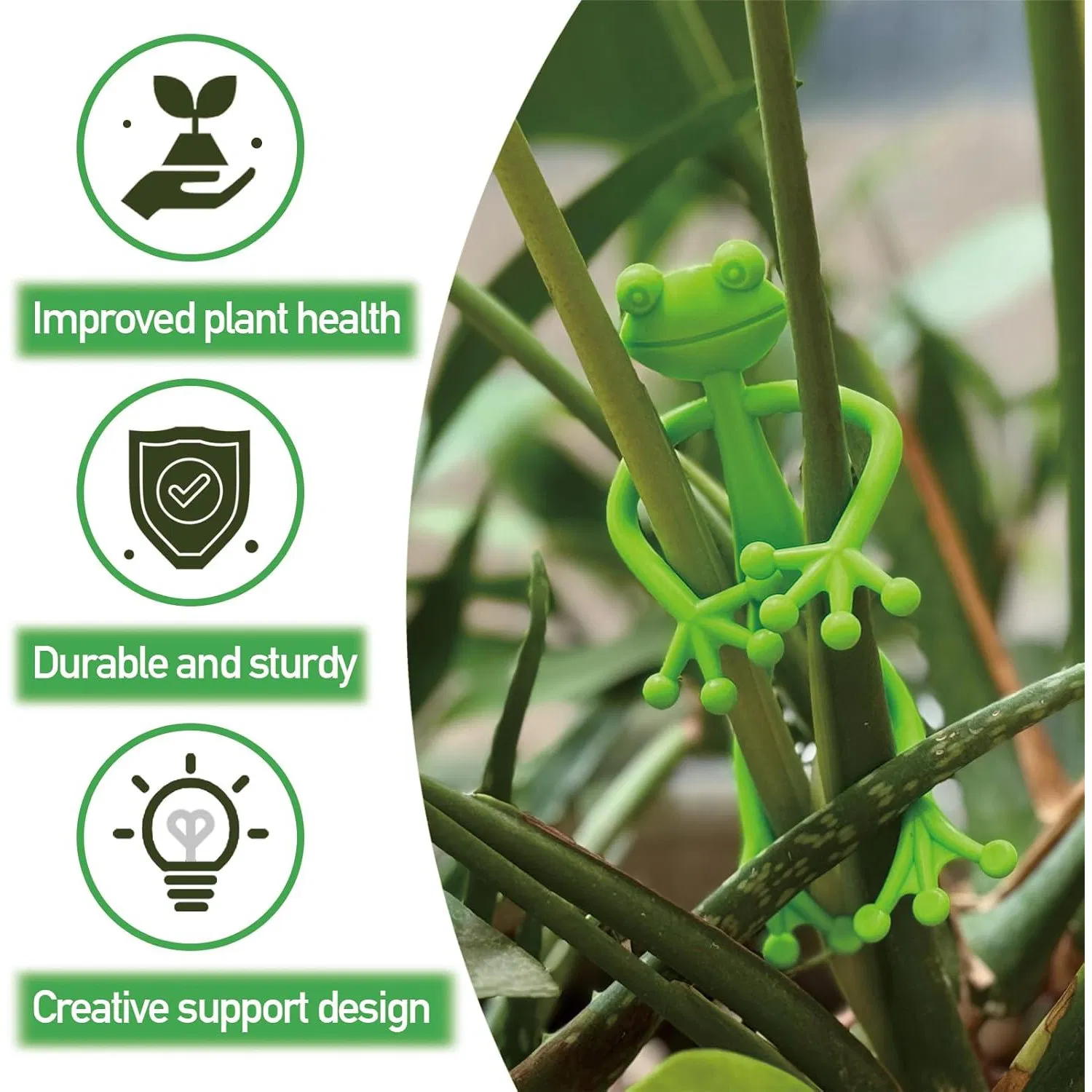 4 PCS Multipurpose Green Frog Plant Holder for Potted Plants