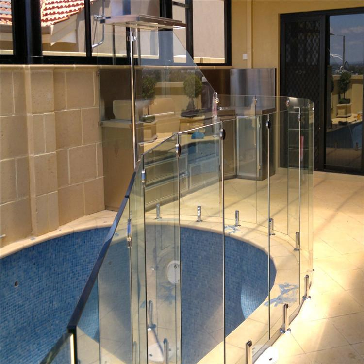 Durable Economy Hotel Swimming Pool Guardrail Glass Special 304 Material Frame