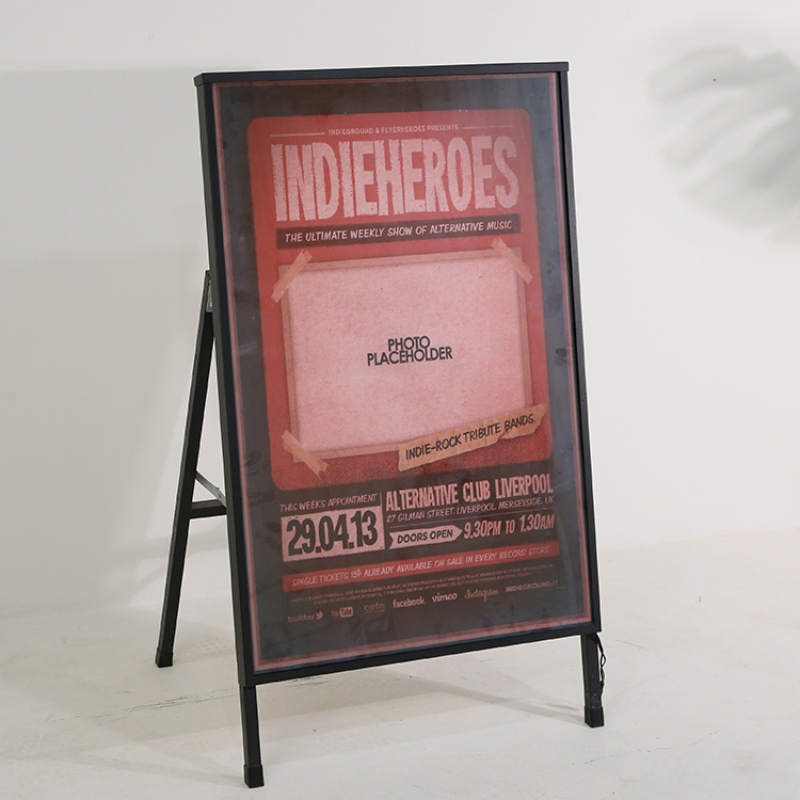 Premium Shopping Mall Store a-Frame Poster Display Floor Standing Shop a Frame Sidewalk Sign Board Outdoor