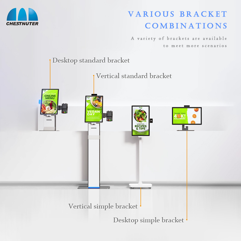 21.5inch Floor-Standing Payment Kiosks Self-Service Printing with Sdk Function and NFC Payment for Airport Fast Shop