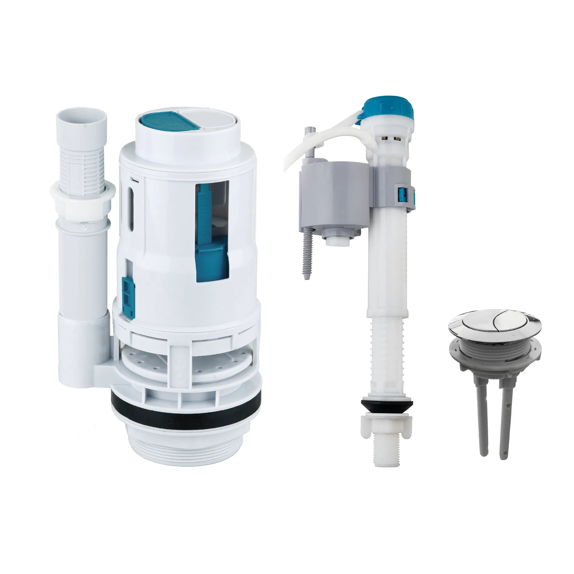 PP Dual-Flush Toilet Cistern Fitting Fill Valve and Flush Toilet Flush Mechanism for Bathroom
