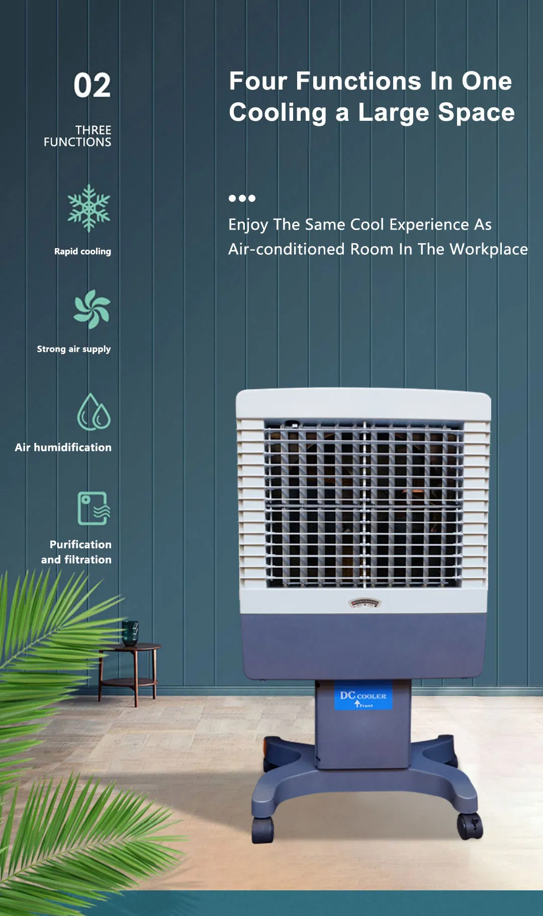 Factory High Quality Solar Chargable Air Cooler 20L